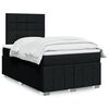 vidaXL Sommier &agrave; lattes de lit avec matelas noir 120x190 cm tissu