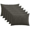 vidaXL Housse de coussin 6 pc HEERLEN Anthracite 50 x 75 cm