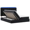 vidaXL Lit de rangement LED avec matelas Noir 180 x 200 cm Velours