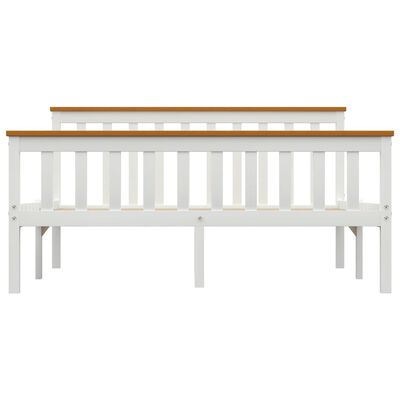 vidaXL Cadre de lit Blanc Bois de pin massif 140x200 cm