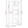 vidaXL Armoire &agrave; vitrine Ch&ecirc;ne fum&eacute; 82,5x30,5x185 cm Bois ing&eacute;nierie