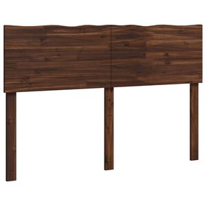 vidaXL T&ecirc;te de lit en bois brut ROSTOCK Marron fonc&eacute; 160 cm