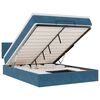 vidaXL Cadre de lit ottoman avec matelas bleu foncé 140x190 cm velours