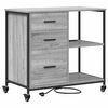 vidaXL Cabinet avec Station de Charge 76 x 41 x 72 cm Sonoma gris
