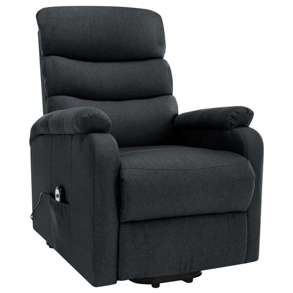vidaXL Fauteuil de massage inclinable Gris foncé Tissu