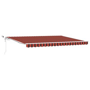 vidaXL Auvent r&eacute;tractable Orange et marron 450 &times; 300 cm Polyester