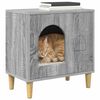 vidaXL Maison pour chat Gris Sonoma 51 x 30 x 52 cm Bois d'ing&eacute;nierie