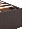 vidaXL Cadre de lit avec matelas avec matelas 2 pcs Tan tissu