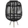 vidaXL Bougeoir dur pieds Bambou Noir