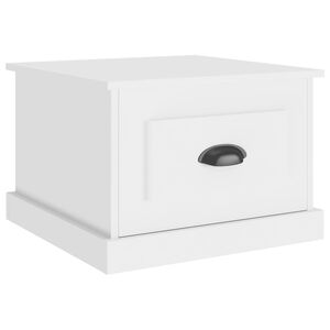 vidaXL Table basse blanc 50x50x35 cm bois d'ing&eacute;nierie