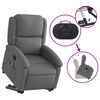 vidaXL Fauteuil de massage inclinable Gris fonc&eacute; Tissu