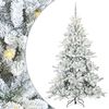 vidaXL Sapin de No&euml;l Artificiel &agrave; Branches Articul&eacute;es Blanc 210 cm