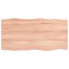 vidaXL Dessus de table bois massif trait&eacute; bordure assortie