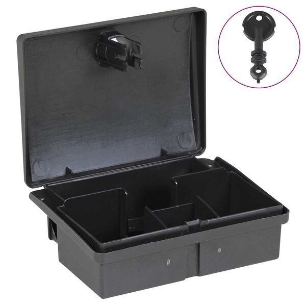 vidaXL Pi&egrave;ges &agrave; souris 20 pcs noir 13x10x4 cm