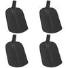 vidaXL T&ecirc;te de pelle 4 pc Noir 34,5 x 24 cm Acier enduit de poudre