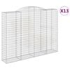 vidaXL Paniers &agrave; gabions arqu&eacute;s 13 pcs 300x50x220/240 cm fer galvanis&eacute;