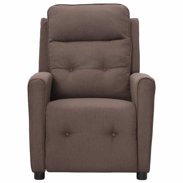 vidaXL Fauteuil de massage Taupe Tissu