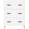 vidaXL Buffet haut Blanc 69,5x34x180 cm Bois d'ing&eacute;nierie