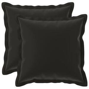 vidaXL Housse de coussin 2 pc HOUTEN Noir 30 x 30 cm Polyester