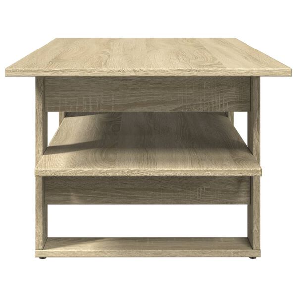 vidaXL Table basse ch&ecirc;ne sonoma 102x55x42 cm bois d'ing&eacute;nierie