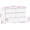 vidaXL Ensemble de buffet avec tiroir 2 pcs Noyer 60 x 33,5 x 75 cm