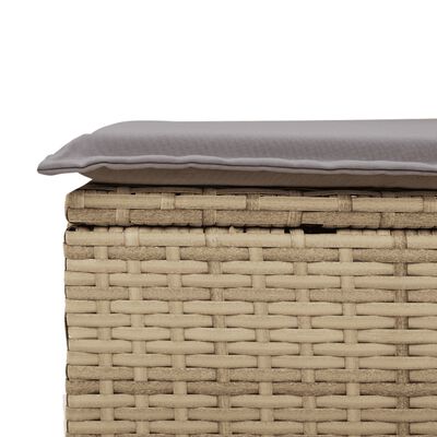 vidaXL Salon de jardin avec coussins 7 pcs beige résine tressée