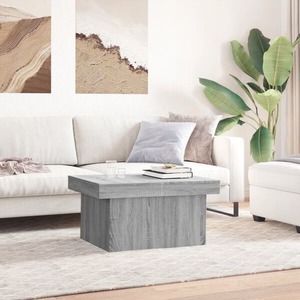 vidaXL Table basse sonoma gris 100x55x40 cm bois d'ing&eacute;nierie