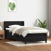 vidaXL Sommier &agrave; lattes de lit avec matelas noir 80x220 cm velours