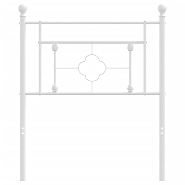vidaXL T&ecirc;te de lit de remplacement m&eacute;tal blanc 75 cm