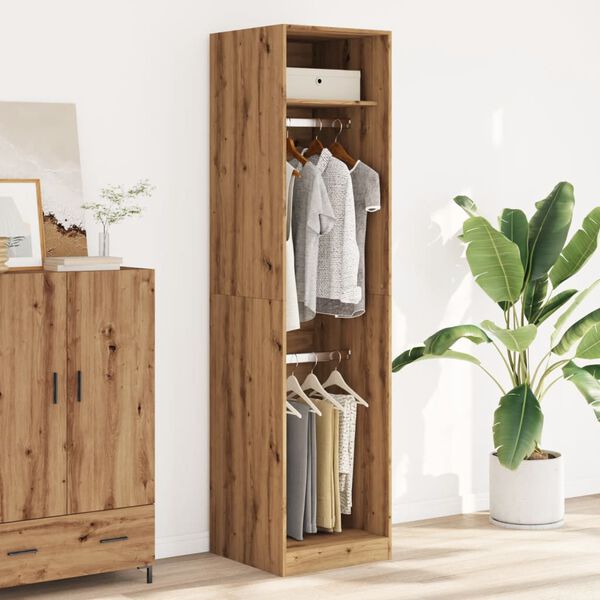 vidaXL Garde-robe ch&ecirc;ne artisanal 50x50x200 cm bois d'ing&eacute;nierie