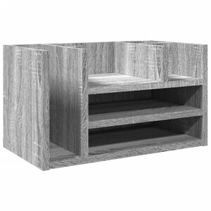 vidaXL Organisateur de bureau sonoma gris 44,5x24x25cm bois ing&eacute;nierie