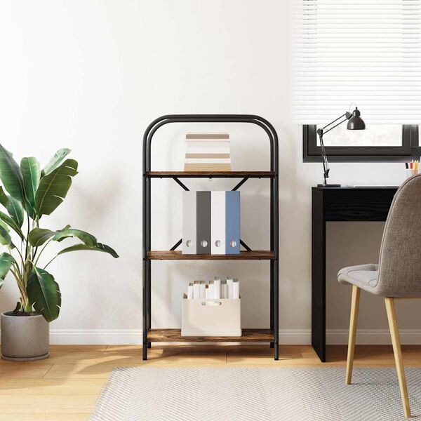 vidaXL &Eacute;tag&egrave;re Ch&ecirc;ne fum&eacute; 60 x 30 x 109 cm Bois d'ing&eacute;nierie