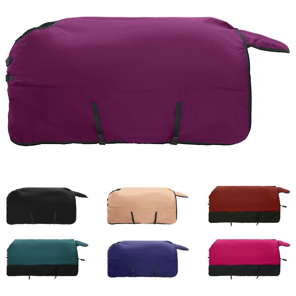 vidaXL Couverture &Eacute;quine Vert fonc&eacute; et noir 155 cm Polyester