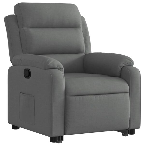 vidaXL Fauteuil inclinable Gris fonc&eacute; Tissu