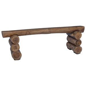 vidaXL banc Naturel 110 x 30 x 34 cm Bois de teck massif