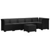 vidaXL Canap&eacute; de Jardin 6 Places avec Coussins Aspect Rattan PP