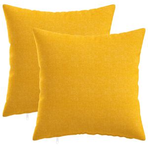 vidaXL Housse de coussin 2 pc HEERLEN Jaune clair 30 x 30 cm Tissu