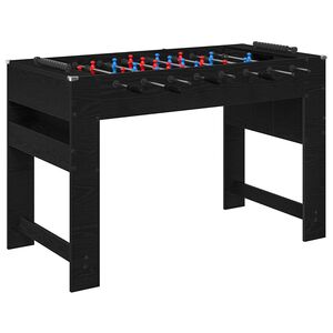 vidaXL Table de Foosball Ch&ecirc;ne Noir 125 x 60,5 x 80 cm