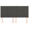 vidaXL T&ecirc;te de lit Gris fonc&eacute; 180 x 5 x 118/128 cm Velours