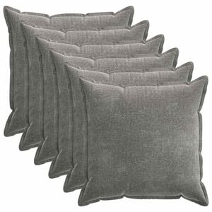 vidaXL Housse de coussin 6 pcs HOUTEN Gris fonc&eacute; 80 x 80 cm