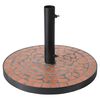 ProGarden Socle de parasol Design Terra Mosaic Noir et orange