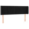 vidaXL T&ecirc;te de lit avec oreilles Noir 147x16x78/88 cm Velours