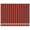 vidaXL Auvent R&eacute;tractable Ray&eacute; Orange et marron 300 x 250 cm