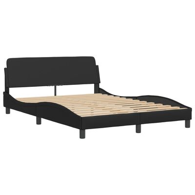 vidaXL Cadre de lit sans matelas noir 140x190 cm similicuir