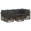 vidaXL Ensemble de canap&eacute; de jardin 7 pc Gris polyrotin