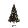 vidaXL Sapin de No&euml;l avec 150 LED avec support Noir 150 cm PVC