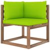 vidaXL Salon palette de jardin 3 pcs et coussins Bois de pin impr&eacute;gn&eacute;