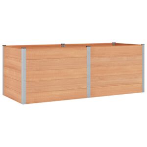 vidaXL Jardini&egrave;re sur&eacute;lev&eacute;e Marron 250 x 100 x 91 cm WPC et Aluminium