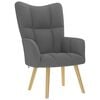vidaXL Chaise de relaxation Gris fonc&eacute; Tissu