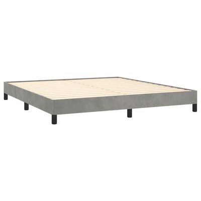 vidaXL Cadre de lit sans matelas gris clair 180x200 cm velours